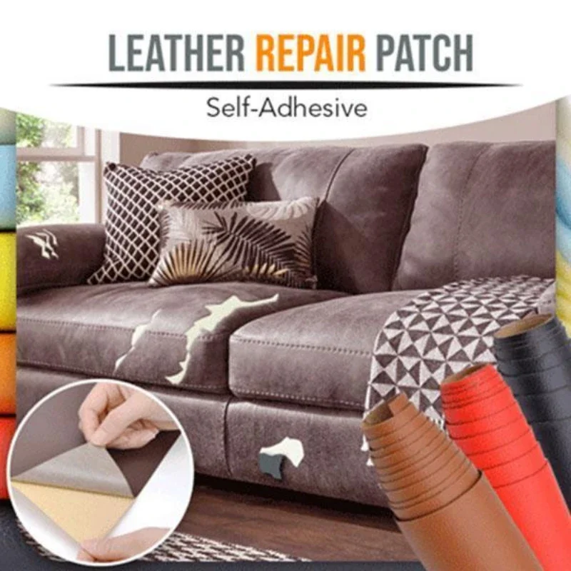7.6x152cm Self-Adhesive Leather Repair Sticker for Car Seat Sofa Home Leather Repair Refurbishing Patch Accessories Leather Repair Gel Leather Repair Kit