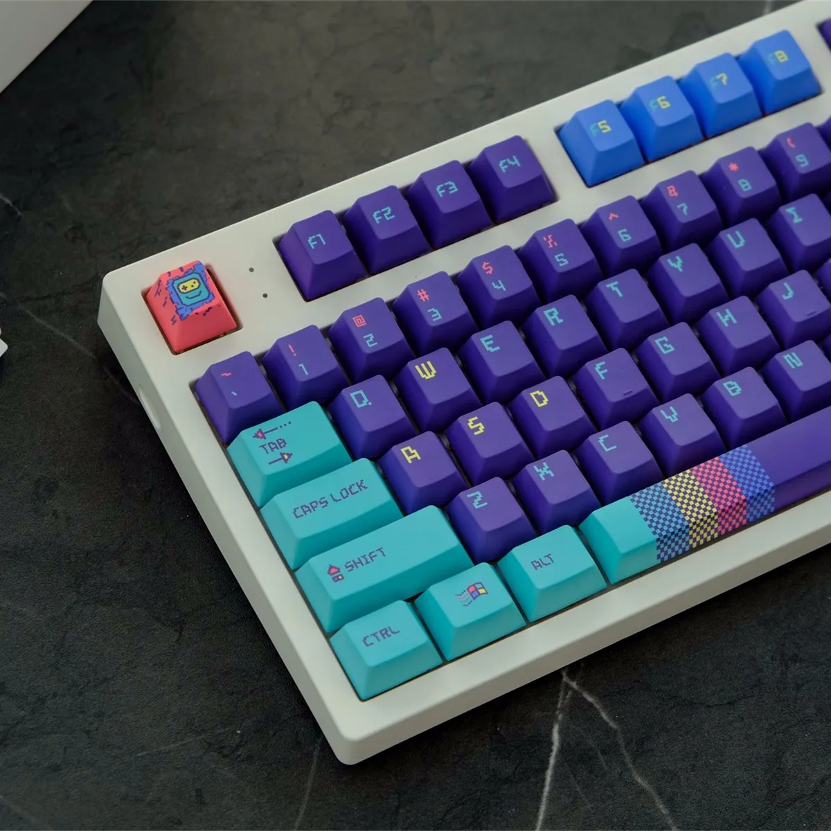 Chaves Gmk de Volta no Jogo Keycaps Cherry Perfil Pbt Tintura Sublimação Gameboy Keycap para mx Switch 61 64 68 75 87 104 980 129 - Imagem 3