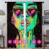 Abstract Woman Psychedelic Manda Shades Curtains for Living Room Curtain Blinds Partition Halloween Decoration Tulle for Bedroom 1