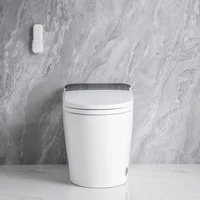Elongated Smart Toilet with Elongated Heated Bidet Seat, Intelligent Toilet with Bidet Built-in, Feet Sensor,Auto Open/Close 2