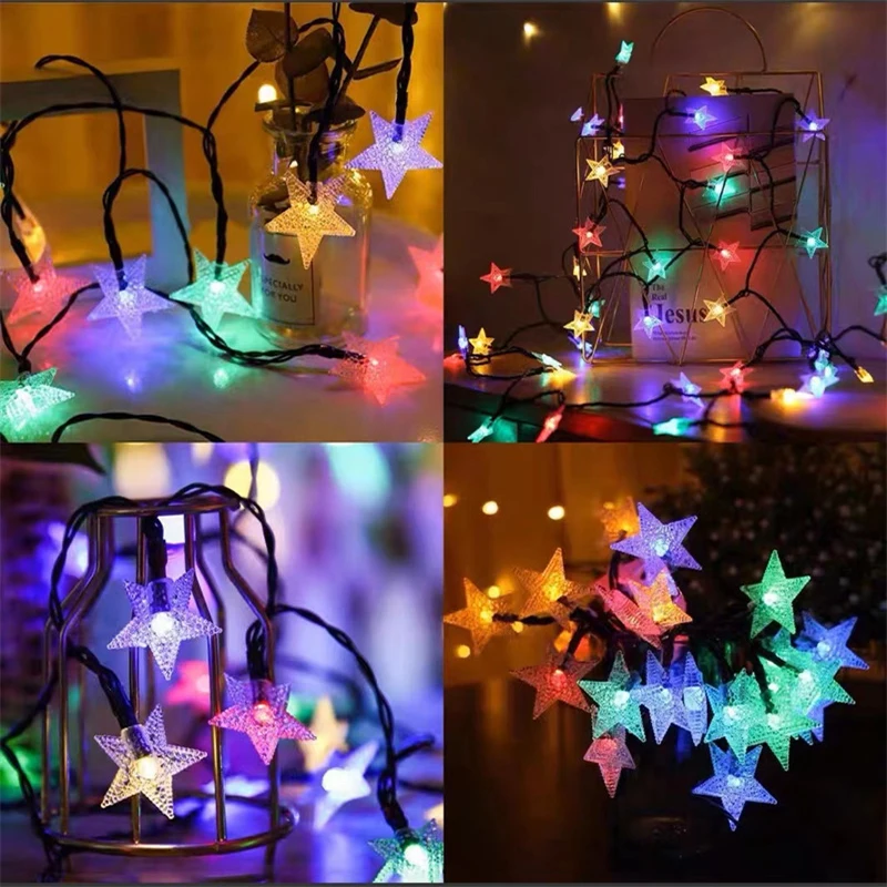 Luminous Solar String Lights - 8 Twinkle Modes