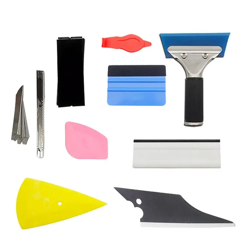 

Car Window Tint Tools Kit Car Package Tinting Tool With Felt Tint Squeegees & Scrapers Installing Tool Including Window Squeegee