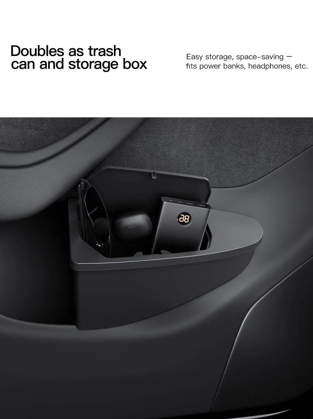 For Tesla Model 3 Y Highland Juniper ABS Car Door Trash Can Storage Box Waterpr