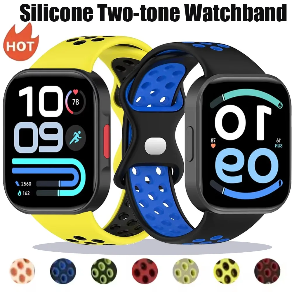 Fashion Two-Tone Silicone Watch Strap Accessory