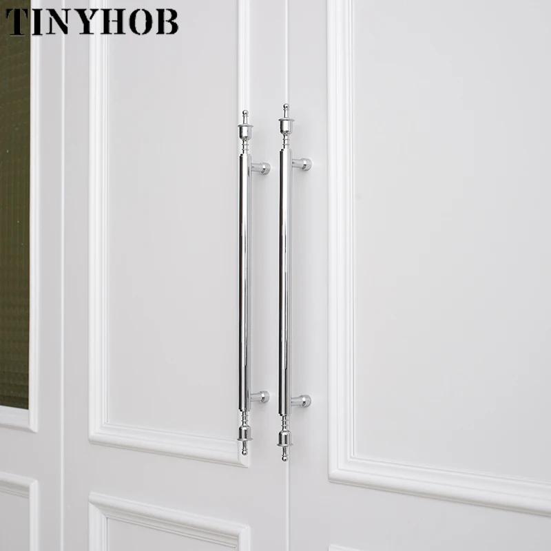 brilhante chrome coroa forma moveis alcas longo 03