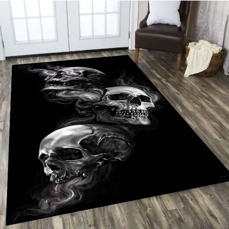 Skull Horror Carpet Living Room Home Decor Sofa Table Rug Anti Slip Chair  Cushion Lounge Mat Hallway Balcony Bathroom Rugs Mat - AliExpress