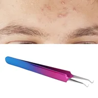 Curved Tip Blackhead Extractor Pimple Popper Tweezer Precise Blemishs Pimple Blackhead Removal Tool 1