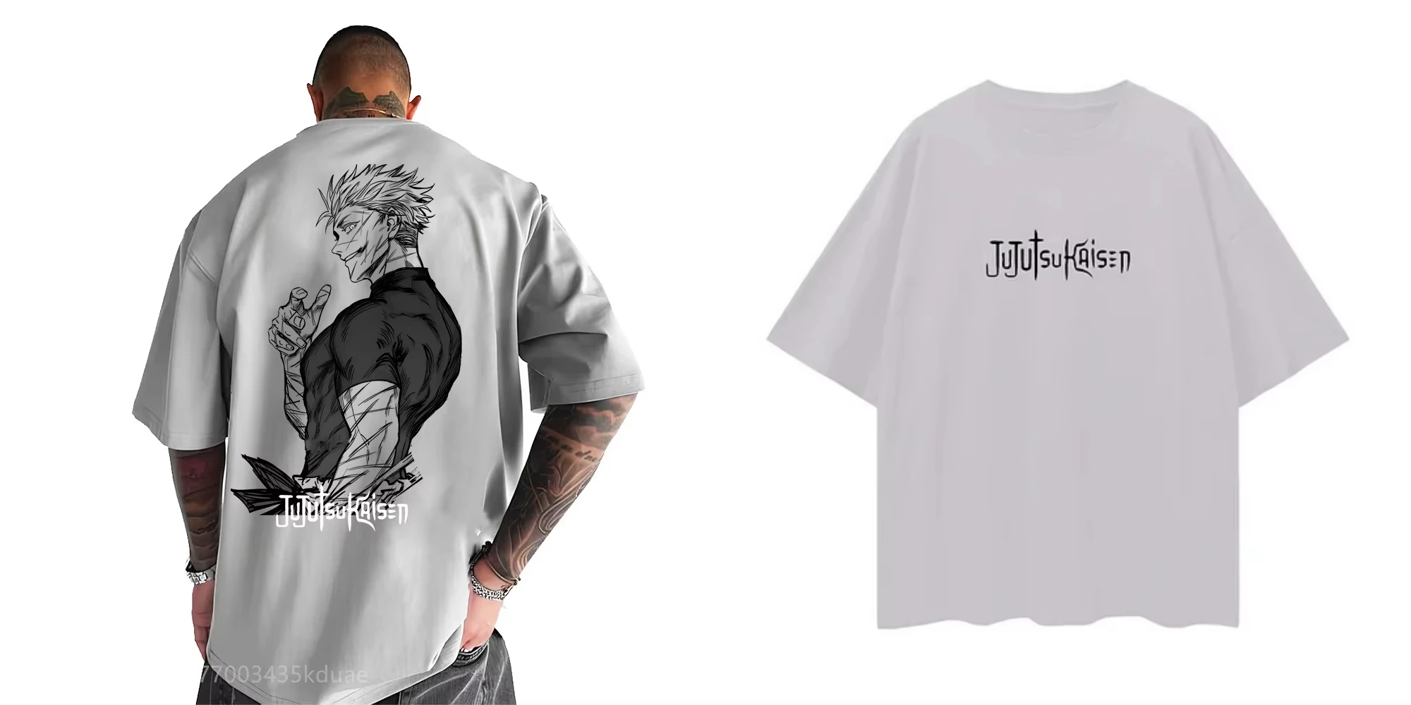 Jujutsu Kaisen anime print men's T-shirts villain Ryomen Sukuna cotton T shirt men women summer street tops clothing dust proof