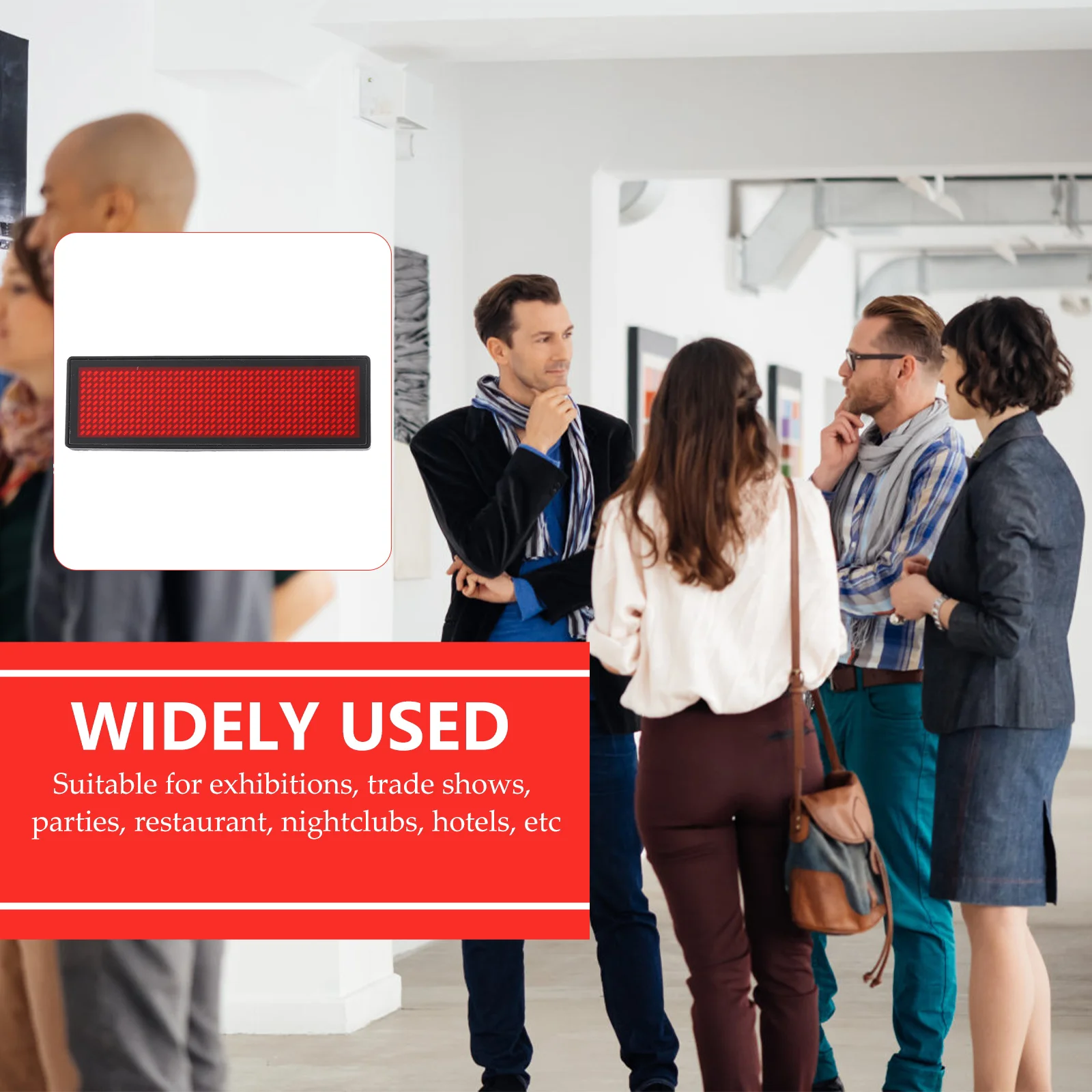 미니 라벨 LED 전자 스크린 충전식 이름 배지 메시지 보드 스크롤 태그 사인, HD 텍스트 숫자 패턴 디스플레이