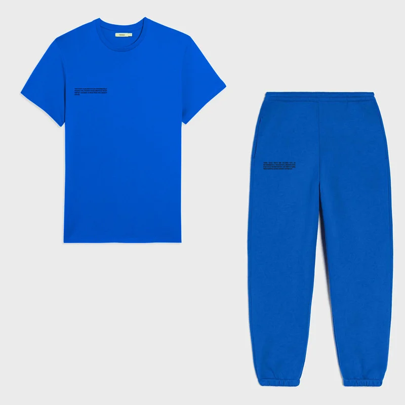 YICIYA Women's Tracksuit 100% Cotton T-shirt And Track Pants Suit For Fitness Sportswear Jogging Two Piece Set Sport Outfit Met
