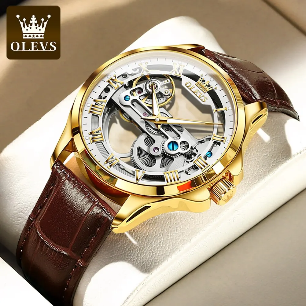 Montres de luxe pour homme - OLEVS - Marron-CNG
