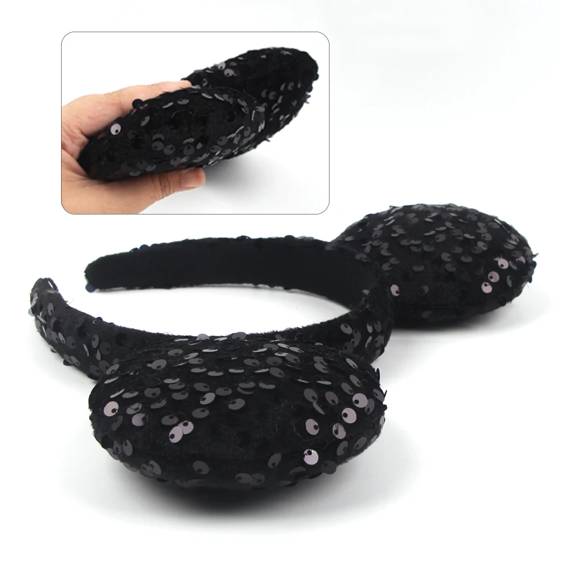 Neue Große Samt Große Bowknot Maus Ohren Stirnband Für Mädchen Klassische Haarband Kinder Festival Party Cosplay DIY Haar Zubehör – Detail 8