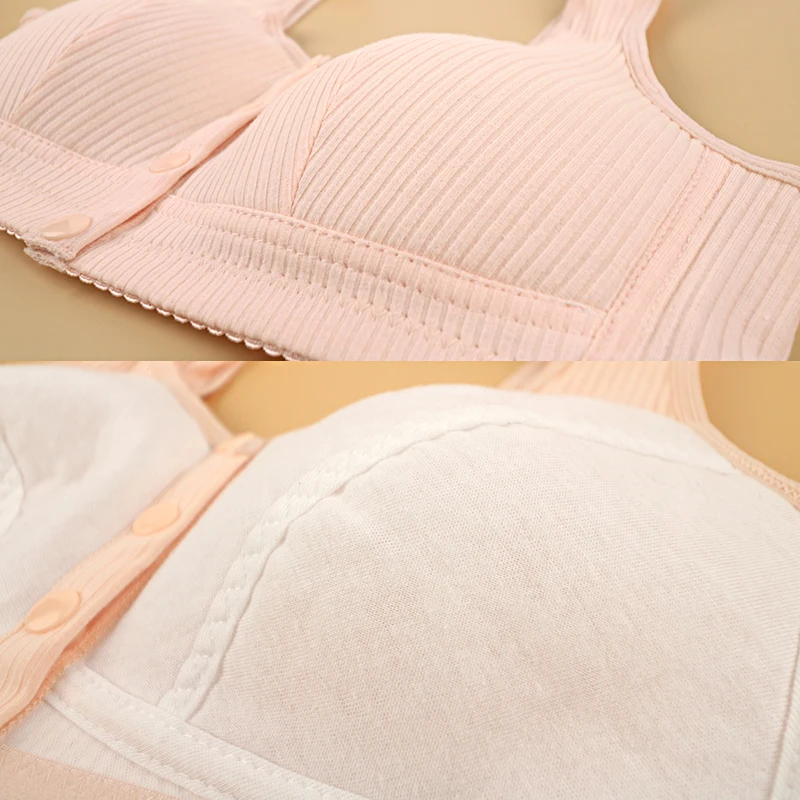 Confortable Bra Cotton Women Wire Free Bras Front Closure Underwear Female Everyday Lingerie Large Bust 52BC 5