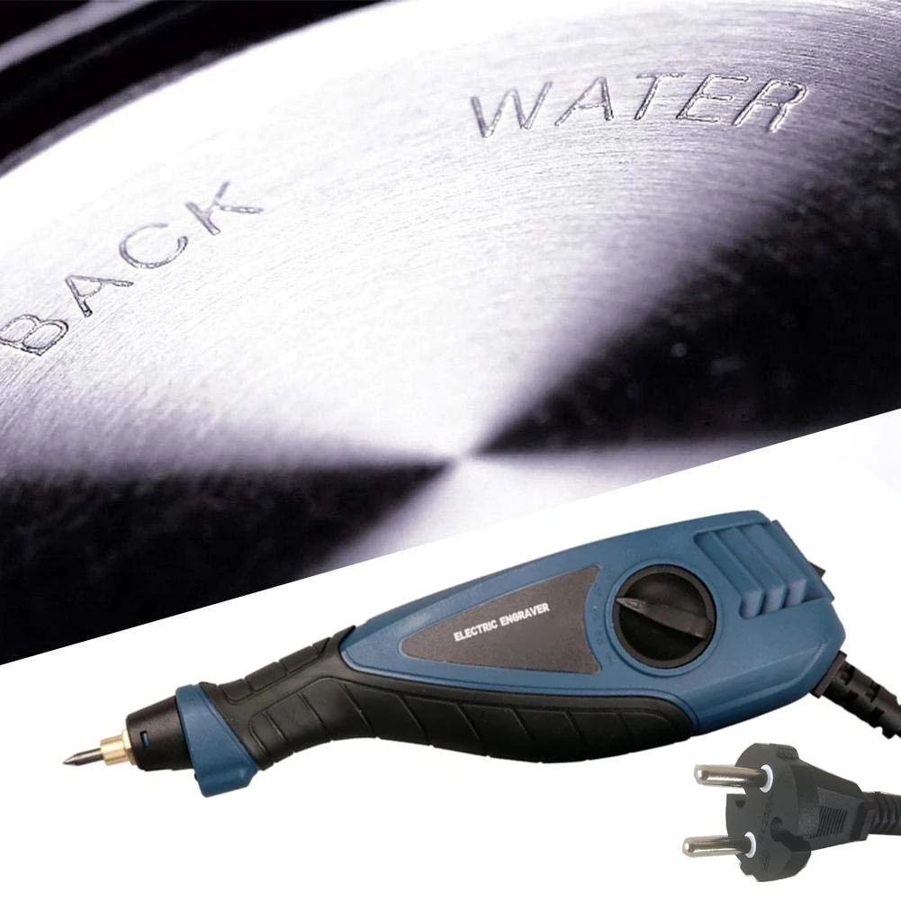 Engraving Machine EU 220V Electric Engraver 220V 25W Jewelry Carving Pen Metal Wood Engraving Lettering Pen 01.1-0.5mm Depth Carving Tools
