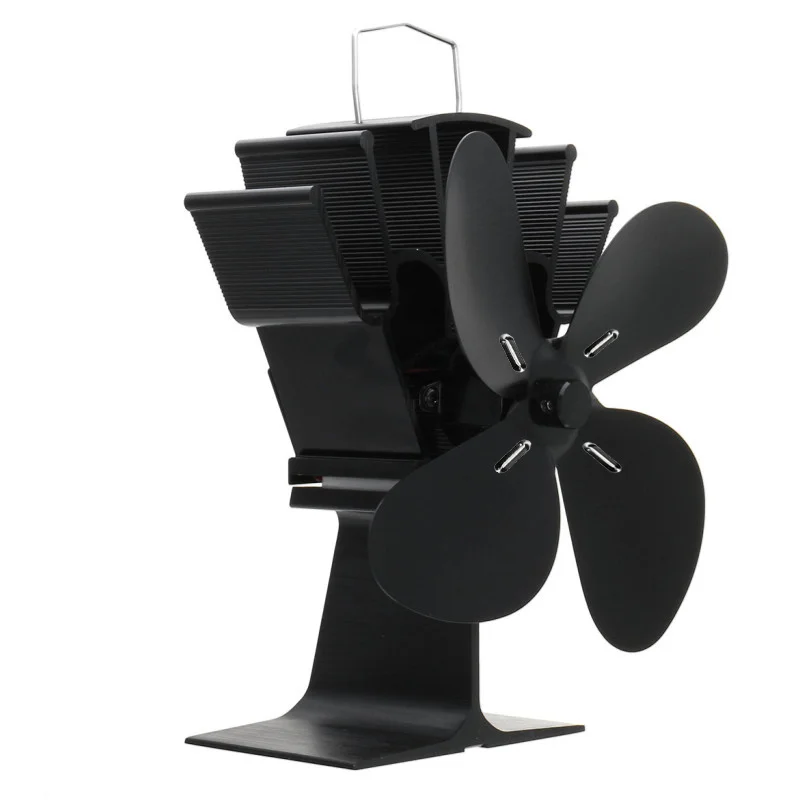 4 Blades Stove Fan Heat Powered Stove Fan Log Wood Burner Ecofan Quiet Home Fireplace Chimney Efficient Heat Distribution