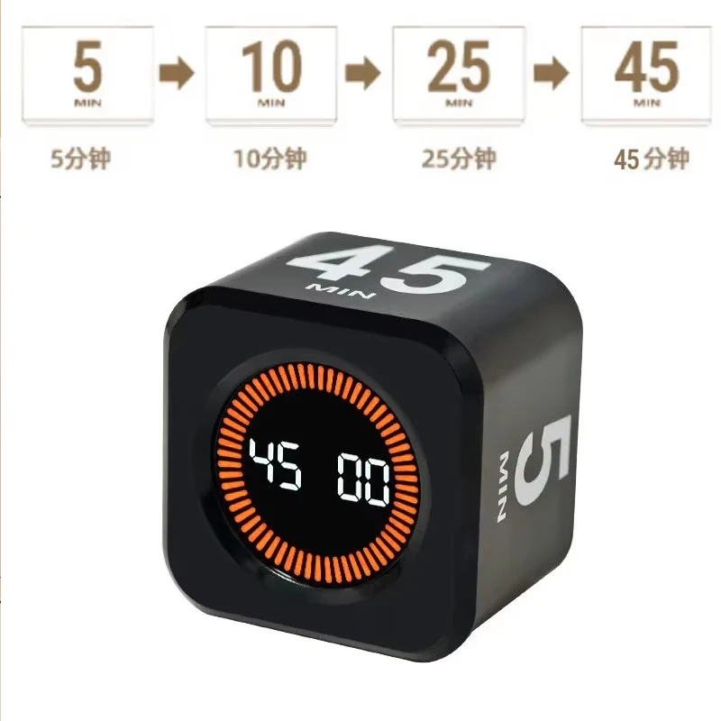Efficient Digital Countdown Timer with Memory and Gravity Sensing for Silent 60-Minute Precision