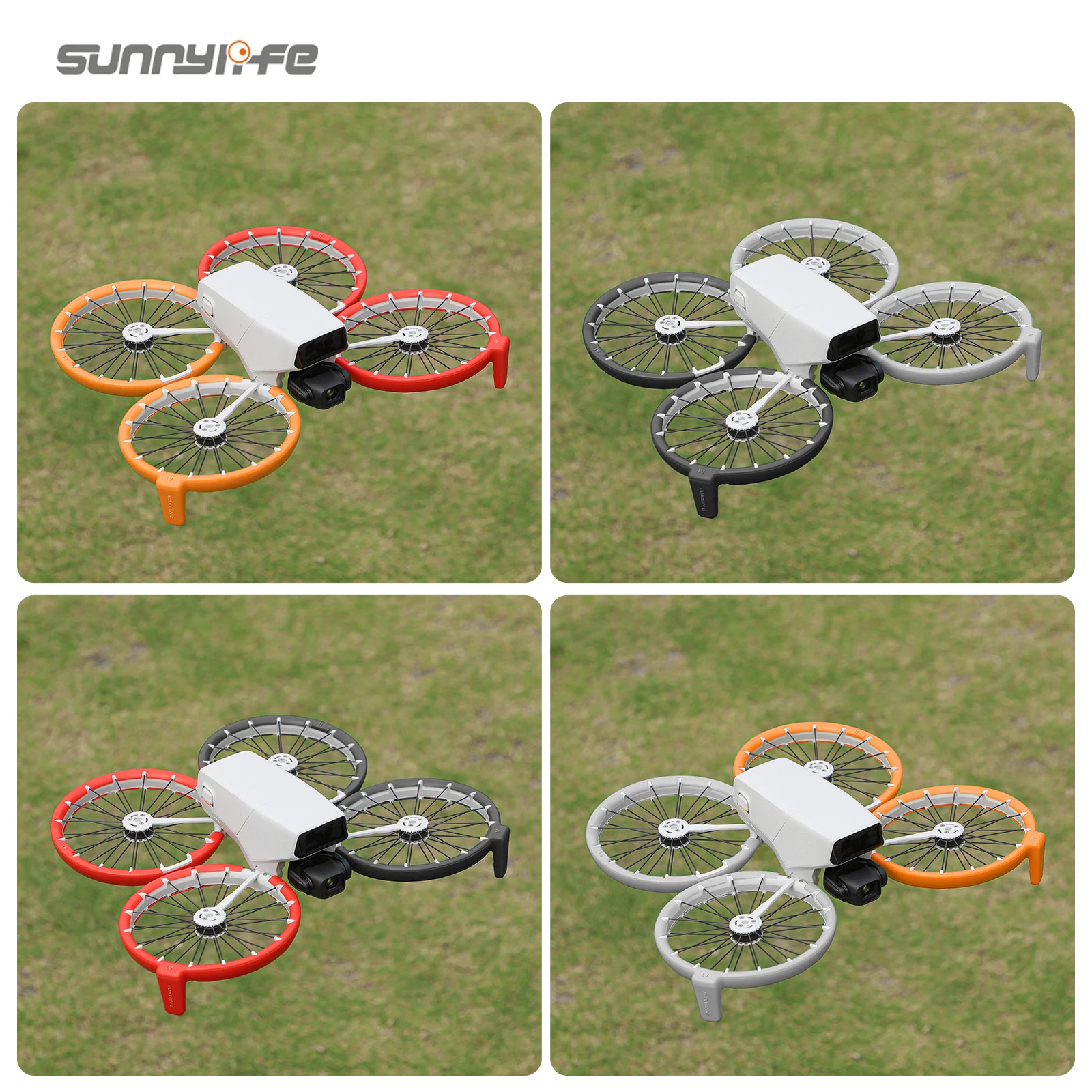 Lot de 8 housses de protection pour DJI Flip dans différentes couleurs disposées en cercle, offrant un aperçu des options disponibles. Achetez une housse de protection pour DJI Flip - Lot de 8 couleurs disponibles.