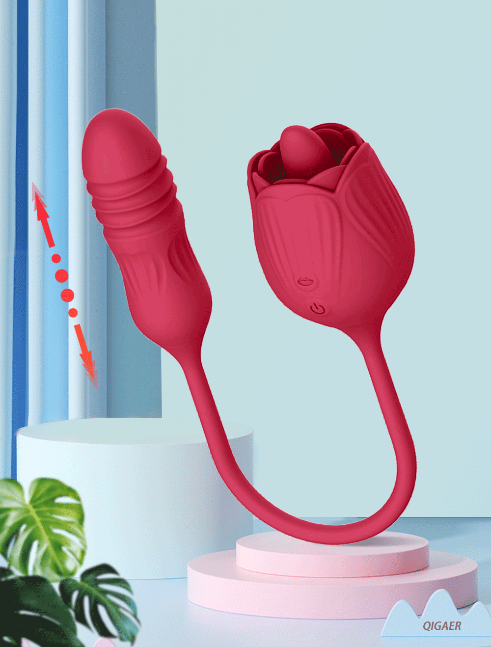 Rose Shape Vagina Sucking Vibrator Intimate Good Nipple Sucker Oral Licking Clitoris Stimulation Powerful Sex Toys for Women