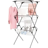 Premium SureGrip 3 Tier Indoor and Outdoor Clothes Drying Rack, Lightly Textured Non Slip Rungs, 69 Ft 1