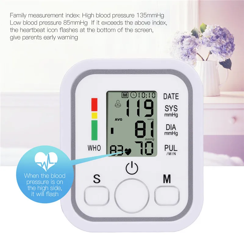 Electronic Blood Pressure Monitor Arm Type Blood Pressure Measuring Instrument Medical Grade Automatic Monitorin