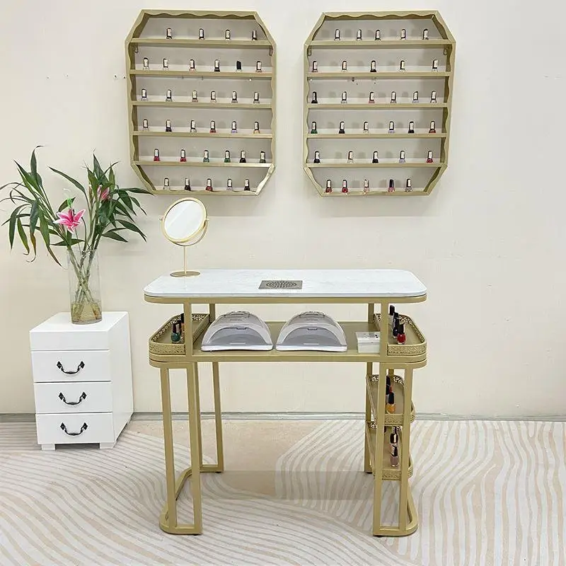 

Manicure Modern Nail Salon Furniture Marble Table Nails Professional Tables Beauty Desk Luxury Manicure Tafel Supplies Equipment