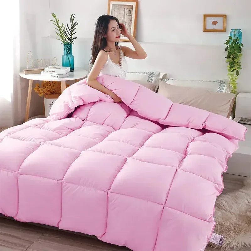 White Goose/Duck Down Comforter Duvet Winter Quilt Blanket Filler Cotton Cover Twin Full Queen King Size