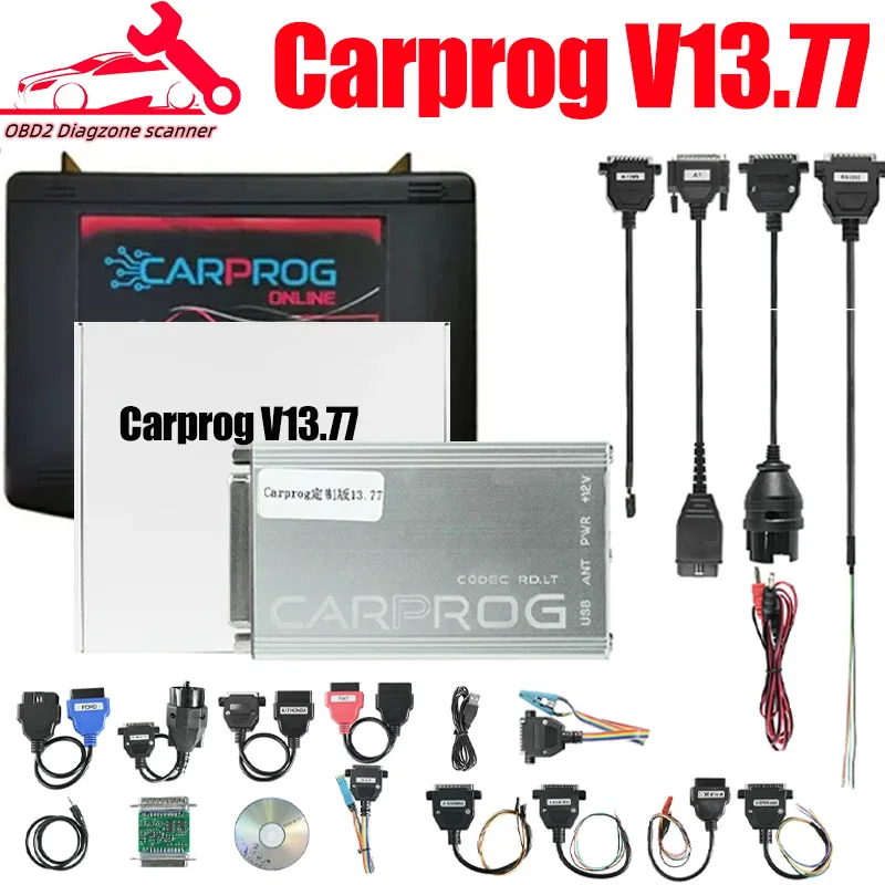 

2023 Online Carprog V13.77 Full Adapter SERG2000CAR000UA Free Keygen With Box/Bag For Airbag/Radio/IMMO OBD2 ECU Reset Repair