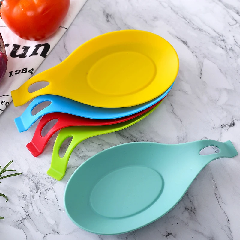 Heat Resistant Spoon Holder Silicone Spoon Rest Holder For Kitchen