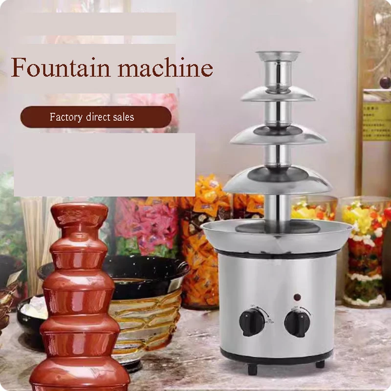 

Chocolate Fountain Machine for Melting Chocolate, Stainless Steel Heated Basin Chocolate Fountain, Whisper Quiet Motor