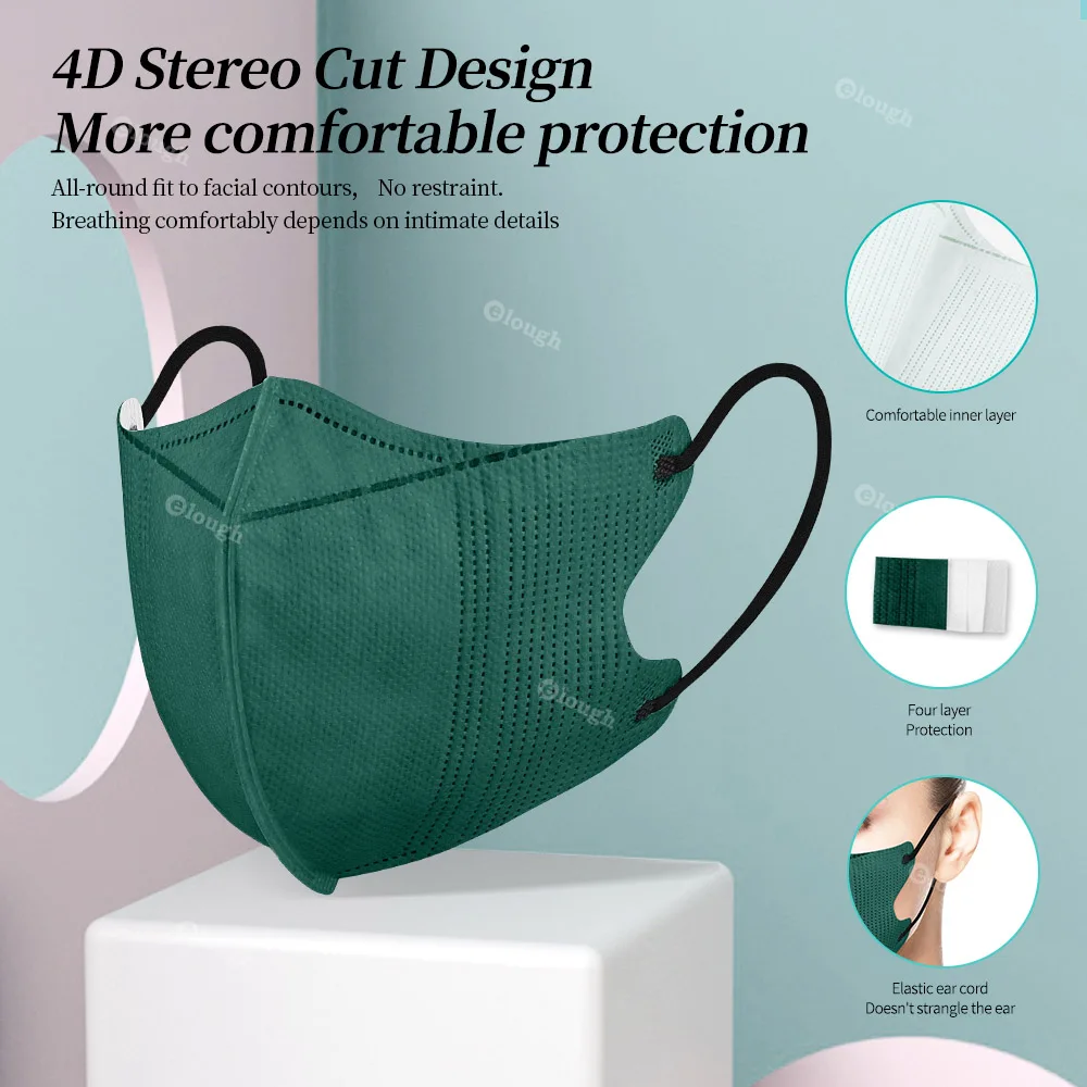 Disposable Face Mask Disposable Protective Mask 4 Ply 95% Filtration Adult Masks