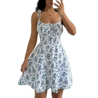 Women's Summer Floral Spaghetti Strap Beach Short Dress,Womens Dresses,Woman Clothing,Woman Clothes,Sundress,New in Dress 2025 - Image 6