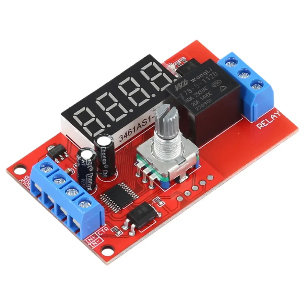 LED Digital Timer Relay Delay Switch Module DC5V/12V/24V Adjustable Time-Delayed Trigger Timing Switch Relays Board