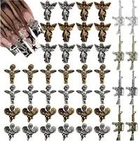 44PCS Virgin Mary Cupid Angel 3D Nail Gems Gold Sliver Nail Decorations Nail Rhinestones Accessor Nail Art Supplies Manicure DIY 1
