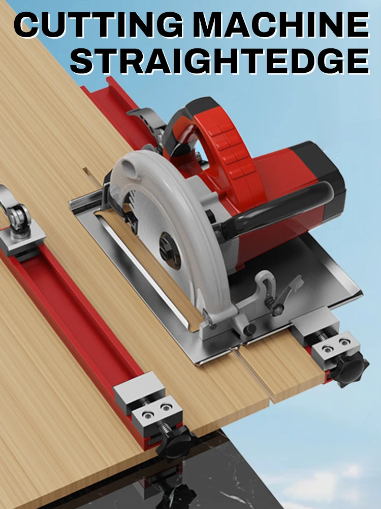 Adjustable Cutting Machine Base Guide Rail 240mm 360mm ABS Circular Saw GuidePositioning Clamp 2-Way Reverse Buckle Woodworking