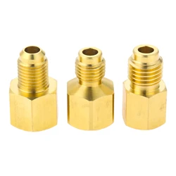 3Pcs/set R134A Refrigerant Tank Adapter, R410a Vacuum Pump Fitting with 5/16