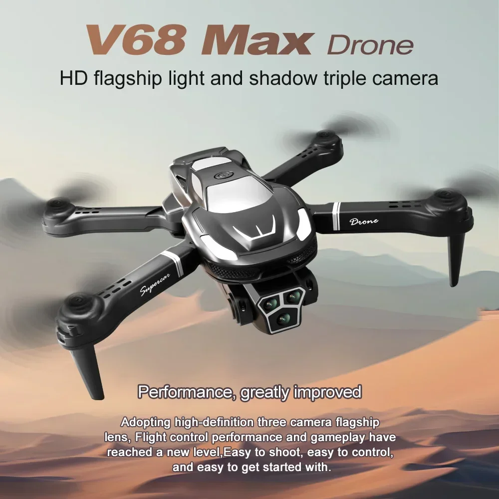 Mijia V68 드론 8K 듀얼 카메라 5G GPS 장애물 회피 드론, 항공 사진 광학 흐름 접이식 쿼드콥터 장난감