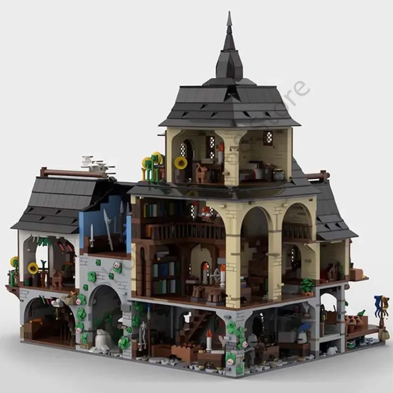 

Medieval Town Centre Building Blocks Set - 4745PCS MOC-134085 City Architecture Model Kits for Kids, Retro Street View House Toy