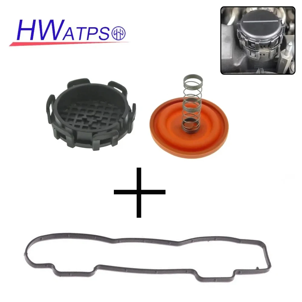Tapa De Balancines Y Junta Para Motor 1.6 HDI - Compatible Con OEM 0248L1, Incluye Tapón De Llenado De Aceite