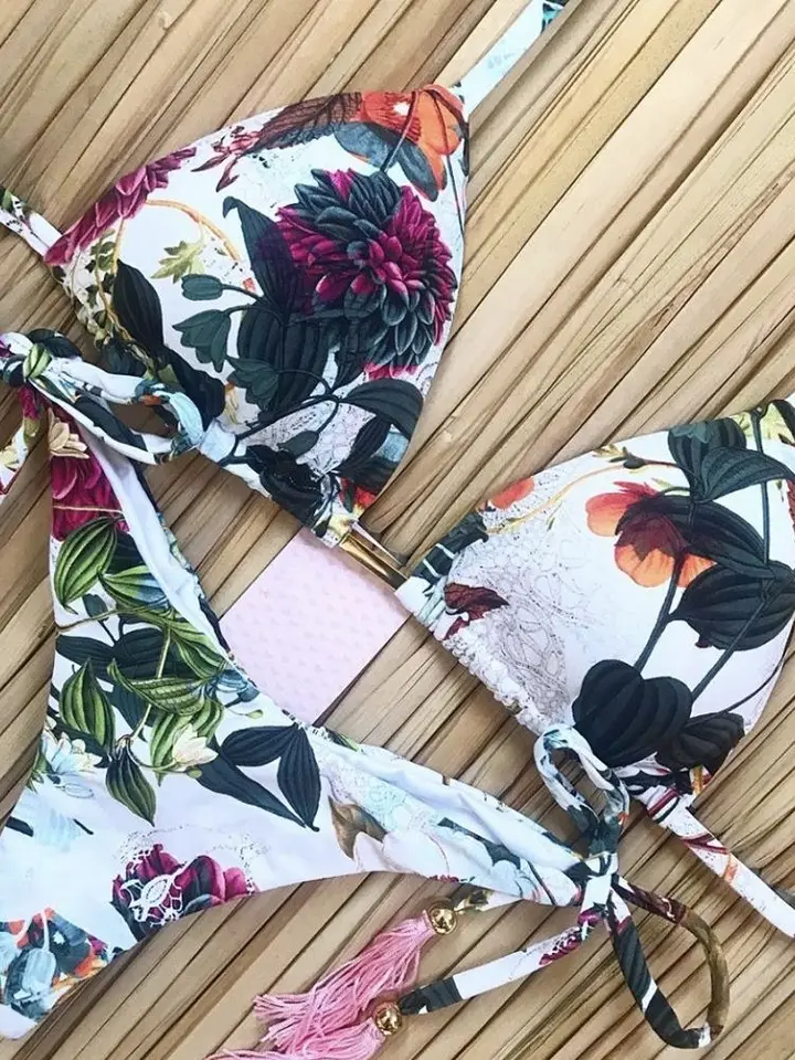 Conjunto Baño 2 Piezas Verano Riou Bikinis Mujer 2025 Brasileño Sexy Push Up Brasileo Ajustable Traje De Baño Cintura Alta Con Relleno Y Tanga Bañador De Piscina Trikini Deportivo Tops Y Braguitas