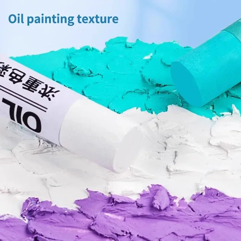 Oil Pastels 6/12 Pcs Artist Professional Painting Oil Pastel Stick Set White Color Soft Paint Graffiti Crayon Drawing Art Students Supplies