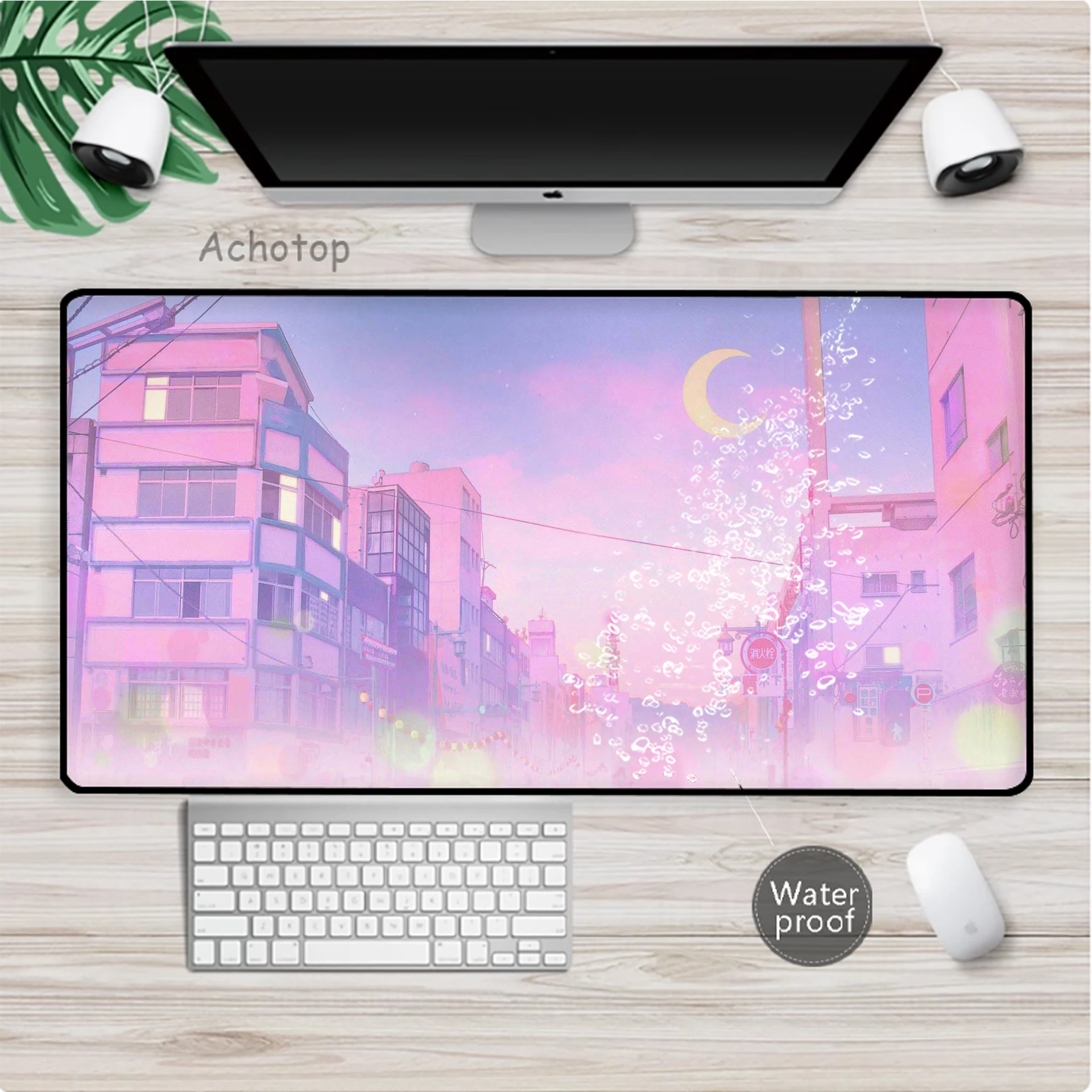 

Waterproof Moon Large Mousepad Game Mouse Pad Locking Edge Gamer Mouse Mat Gaming Accessories Keyboard Pads Speed Desk Mat