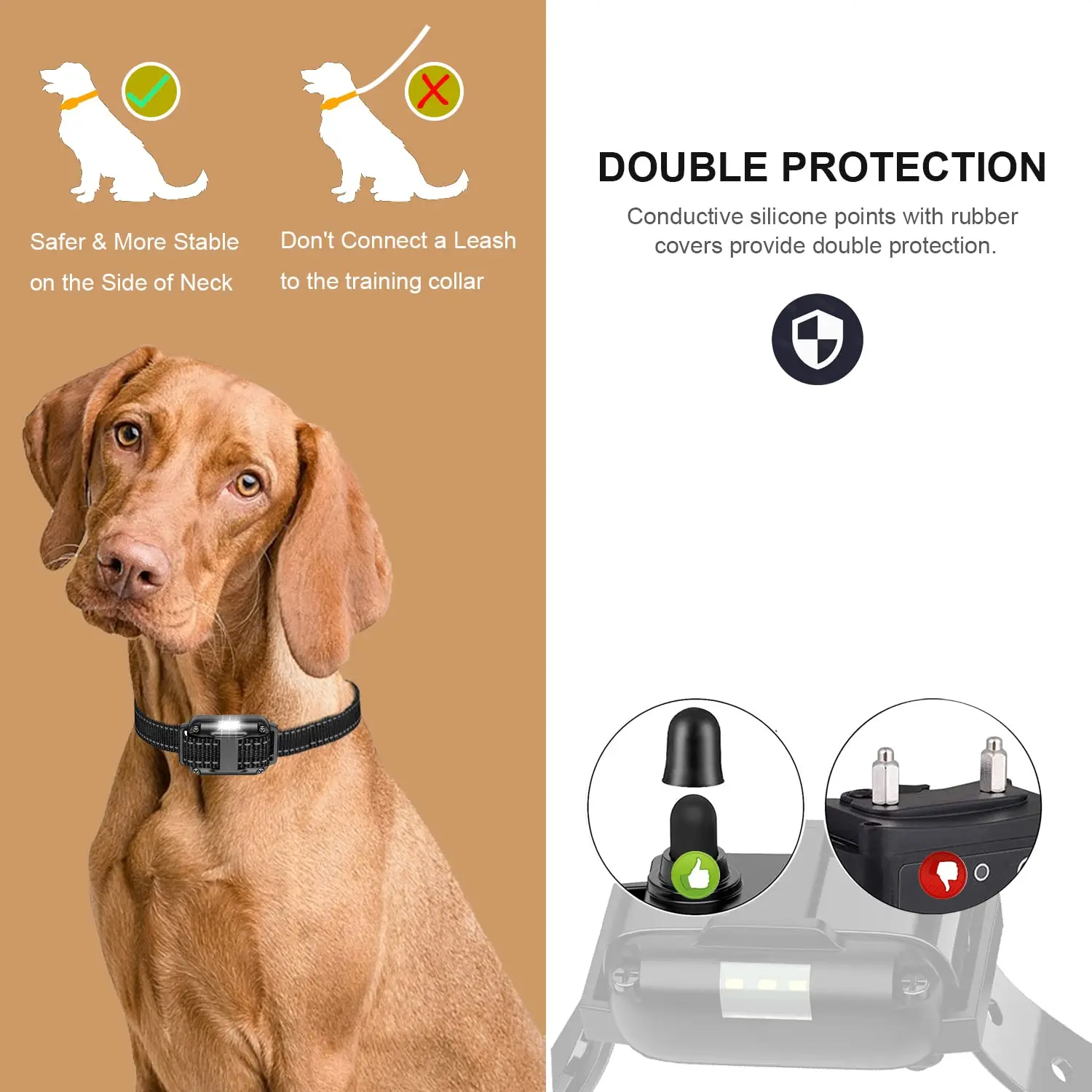 Smart Dog Shock Collar with LED Light And Remote New Beep Dog