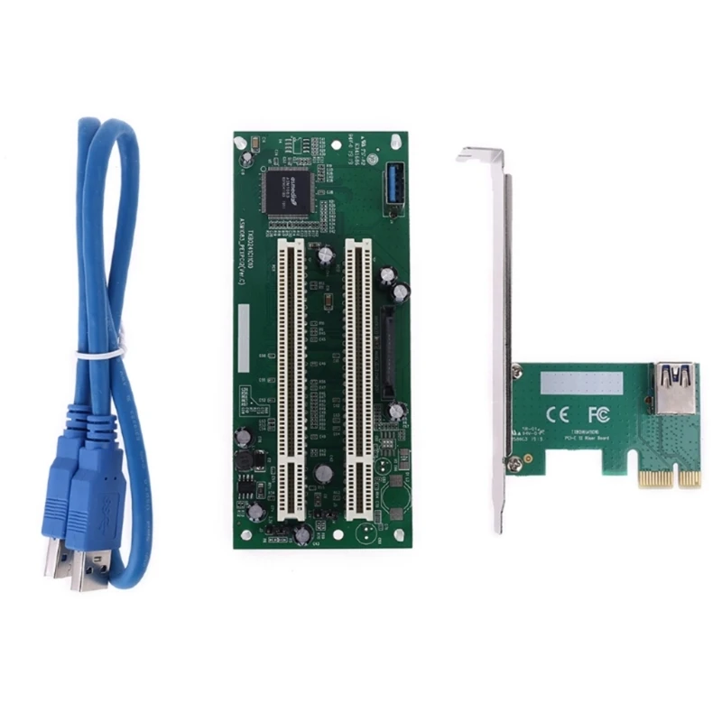 PCI PCIE Adapter 2025 New PCI-Express to PCI Adapter Card PCIe to Dual Pci Slot Expansion Card USB3.0 Add on Cards Converter PCIE x1 x16