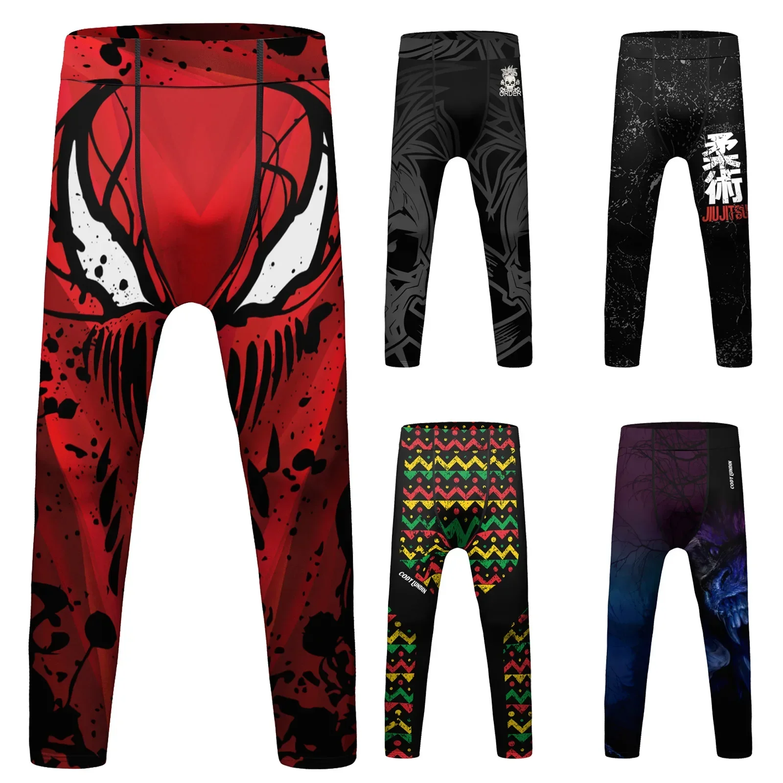 Kid's MMA Compression Leggings Quick Dry Jiu Jitsu Muay Thai Trousers Boys Children Sport Training Boxing Pants Running Tights