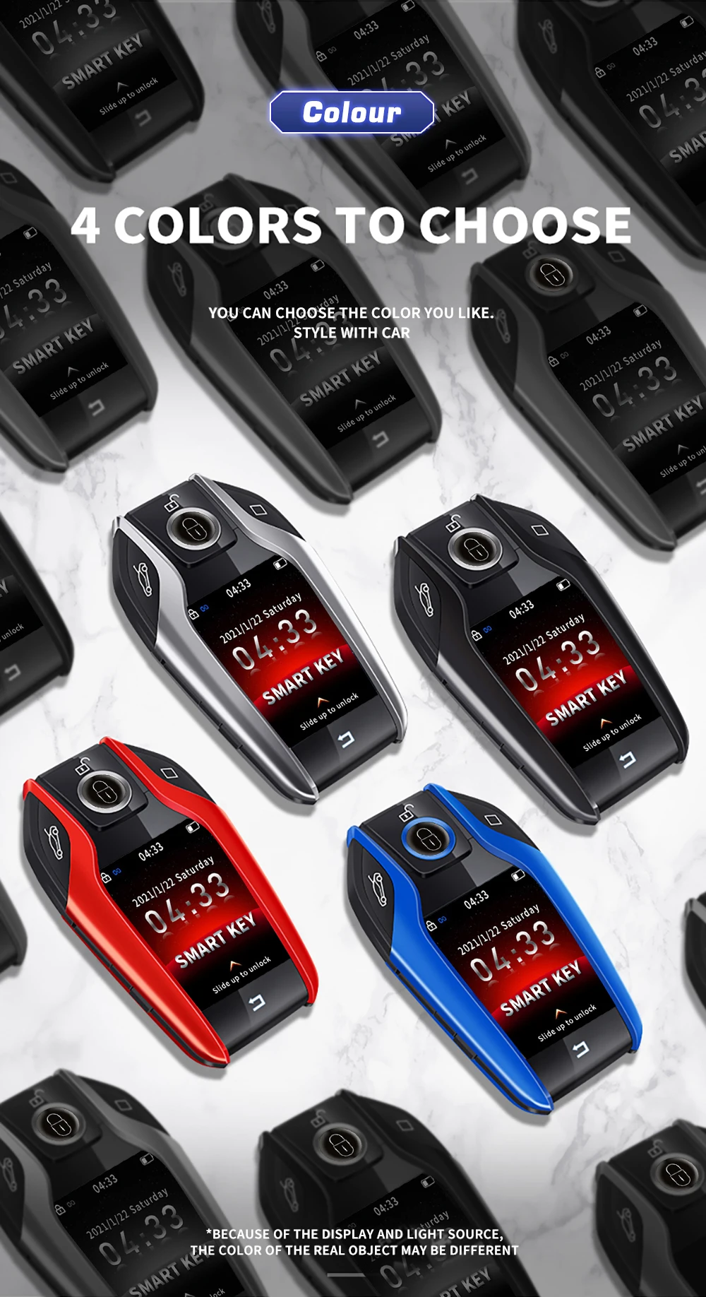 TK800A schermo LCD Smart Key LCD remoto modificato universale per BMW per Benz per Audi per Ford per Honda comodo accesso senza chiave - S413efc1cc07a48bdabbb1d212c92a9dbN