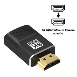 Ultra - HD 8K HDMI 2.1 Right Angle Adapter Extension Cable, Male to Female Connector, 8K@60Hz/4K@144Hz Display Compatibility (M to F)