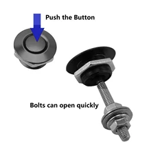  1 set Universal Push Button Quick Release Hood Bonnet Lock Clip Latch Bumper Black for Automotive Marine Recreational Vehicles 