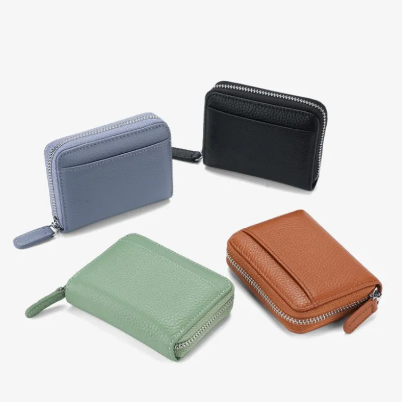 

Organ Style Card Holder Zipper Card Bag Women Crocodile Pattern Coin Purse Multi-Function Multi-Card Leather Wallet Card Pouch