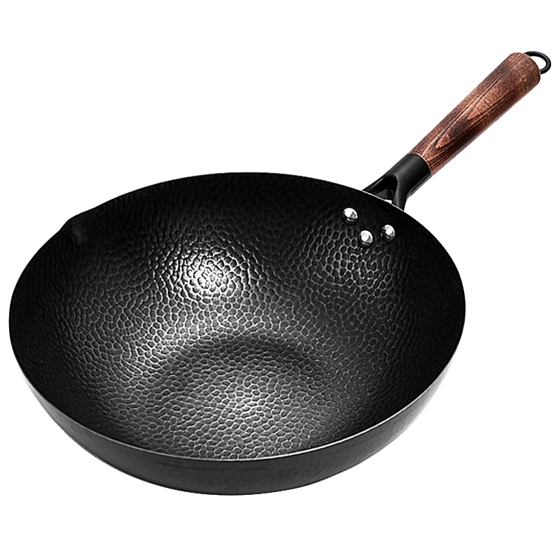 Flat Bottom Wok Iron Pot Non stick Pan Rice Stone Wok Non - Temu