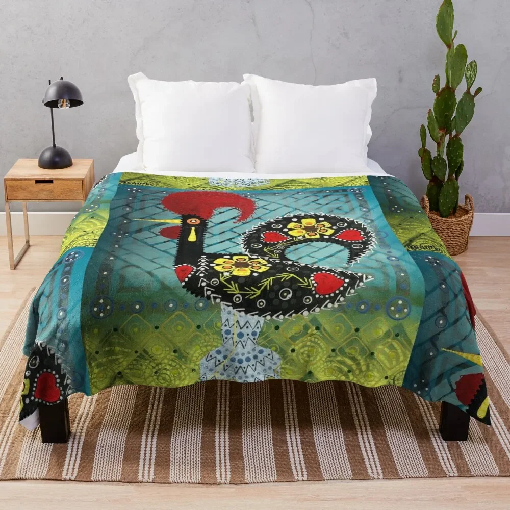

Portuguese Rooster 8 Throw Blanket for winter Luxury Brand Luxury Shaggy Soft Plaid Blankets